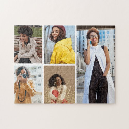 Design Your Own 5 Photo Collage Jigsaw Puzzle