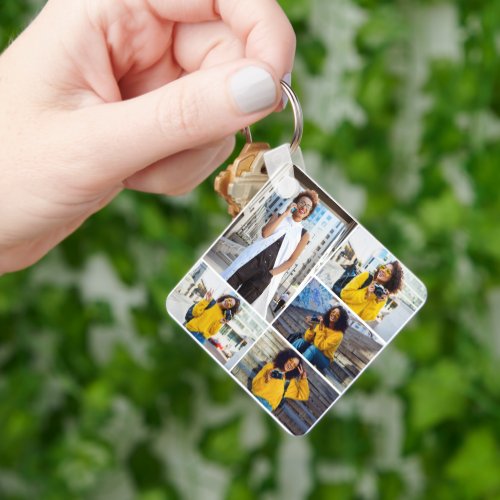 Design Your Own 5 Photo Collage Keychain