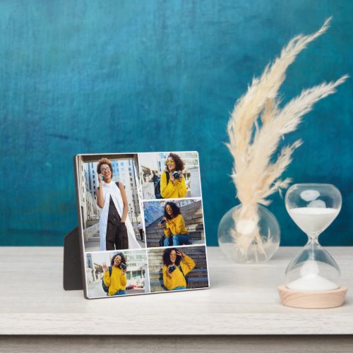 Design Your Own 5 Photo Collage Plaque