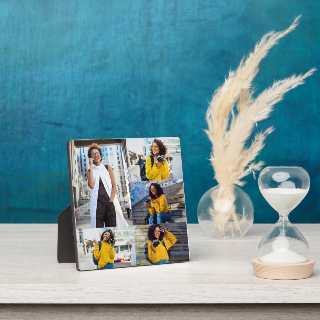 Design Your Own 5 Photo Collage Plaque (Insitu)