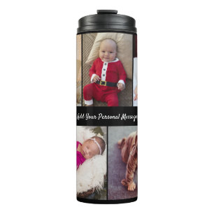 Design Your Own 5 Photo Collage Thermal Tumbler