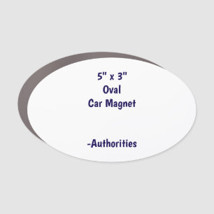 Design Your Own 5" x 3" Oval Car Magnet