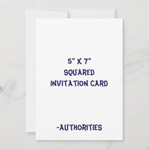 Design Your Own 5" x 7" Squared Invitation