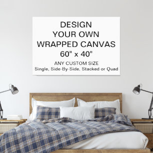 Design Your Own 60" x 40" Wrapped Canvas Print
