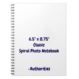 Design Your Own 6.5" x 8.75" Classic Spiral Photo Notebook