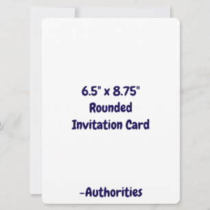 Design Your Own 6.5" x 8.75" Rounded Invitation