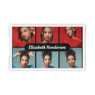 Design Your Own 6 Photo Collage Acrylic Tray