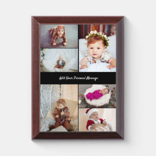 Design Your Own 6 Photo Collage Award Plaque