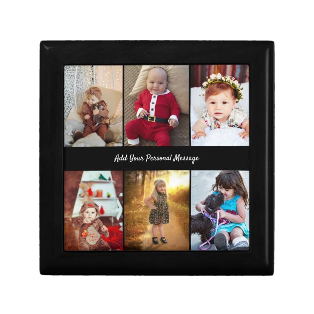 Design Your Own 6 Photo Collage Gift Box (Front)