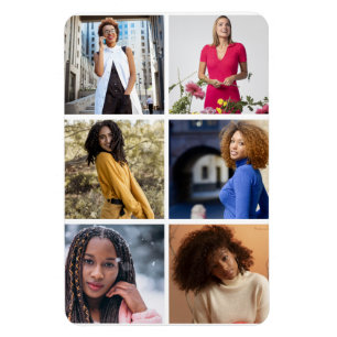Design Your Own 6 Photo Collage Magnet