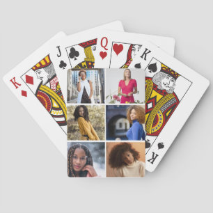 Design Your Own 6 Photo Collage Poker Cards
