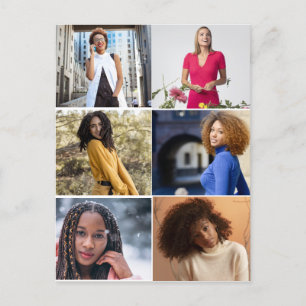 Design Your Own 6 Photo Collage Postcard