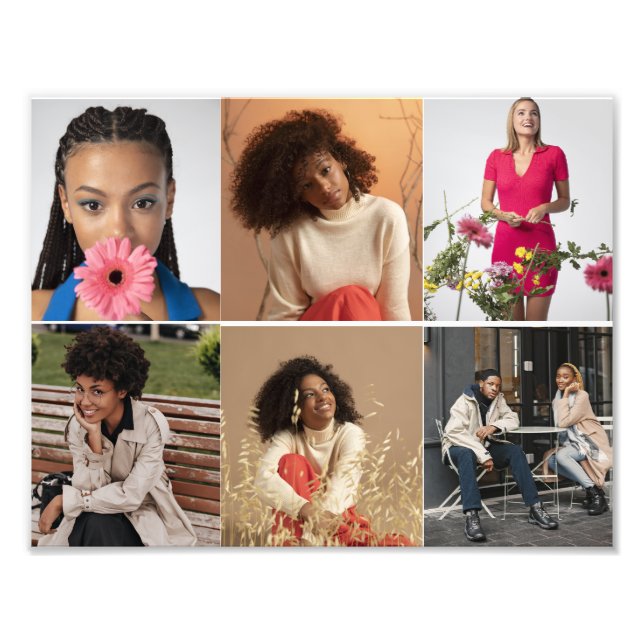 Design Your Own 6 Photo Collage Print (Front)