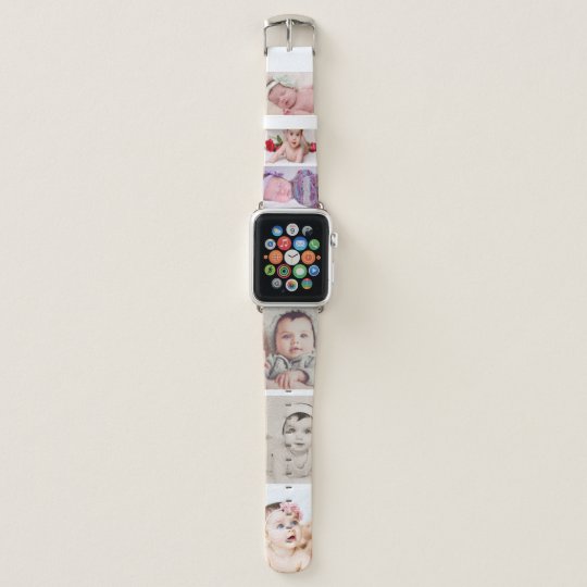 design your own 6 photo template personalized apple watch band