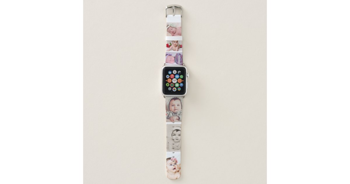 design your own 6 photo template personalized apple watch band