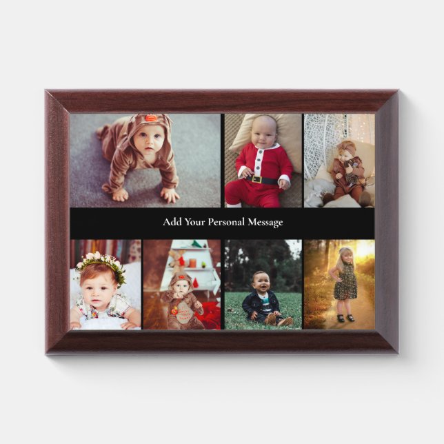 Design Your Own 7 Photo Collage Award Plaque (Horizontal)
