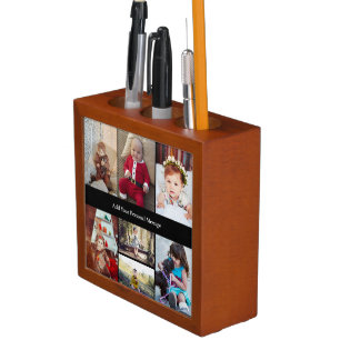 Design Your Own 7 Photo Collage Desk Organizer