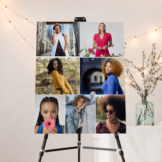 Design Your Own 7 Photo Collage Foam Board (In Situ (Stand))