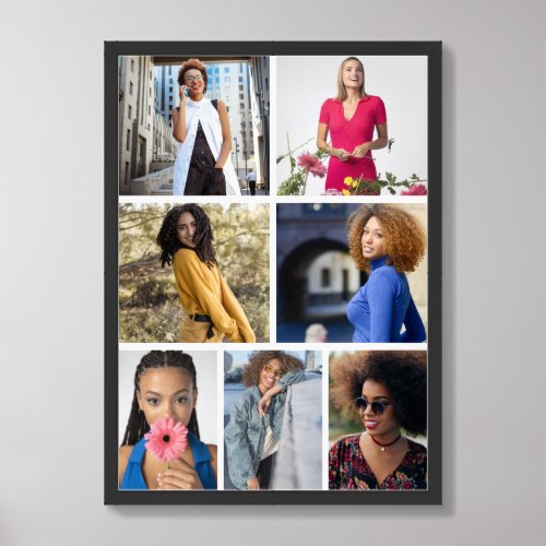 Design Your Own 7 Photo Collage Framed Art