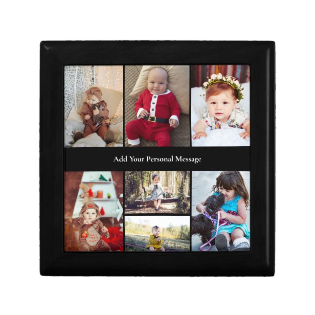 Design Your Own 7 Photo Collage Gift Box (Front)