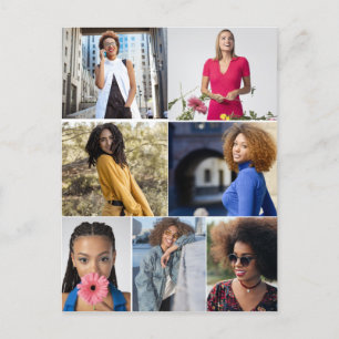 Design Your Own 7 Photo Collage Postcard