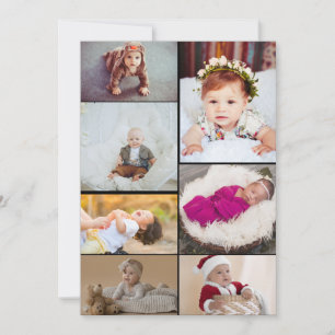 Design Your Own 7 Photo Collage Thank You Card