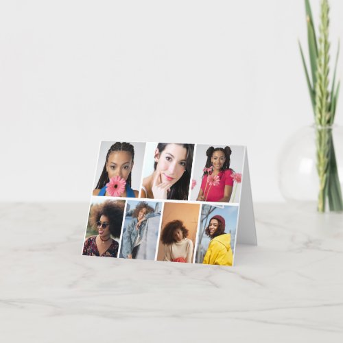 Design Your Own 7 Photo Collage Thank You Card