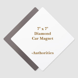 Design Your Own 7" x 7" Diamond Car Magnet