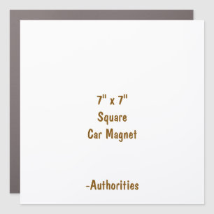 Design Your Own 7" x 7" Square Car Magnet