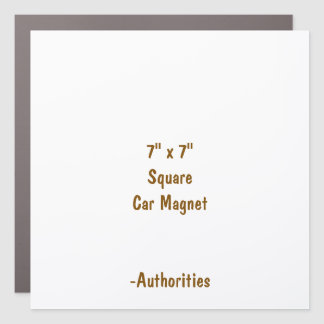 Design Your Own 7" x 7" Square Car Magnet