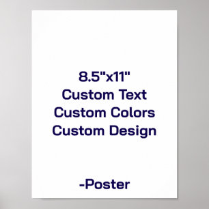 Design Your Own 8.5"x11" Matte Poster