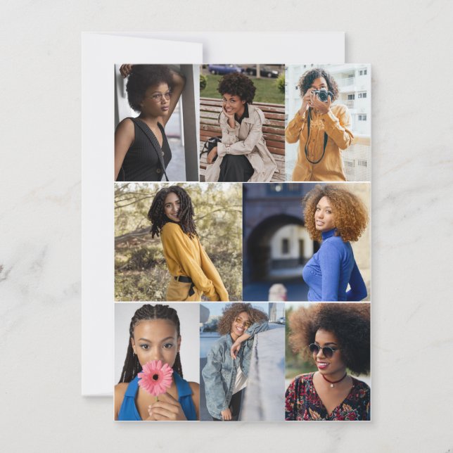 Design Your Own 8 Photo Collage Announcement (Front)