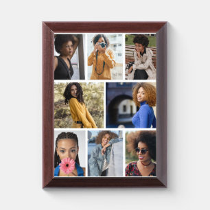 Design Your Own 8 Photo Collage Award Plaque