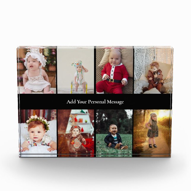 Design Your Own 8 Photo Collage Block (Front)