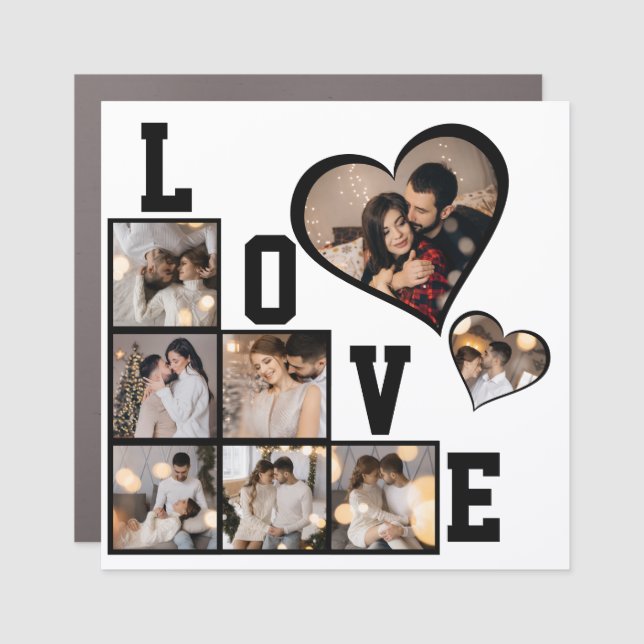 Design Your Own 8 Photo Collage Car Magnet (Front)