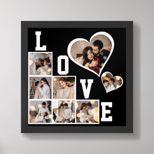 Design Your Own 8 Photo Collage Framed Art (Framed Front)