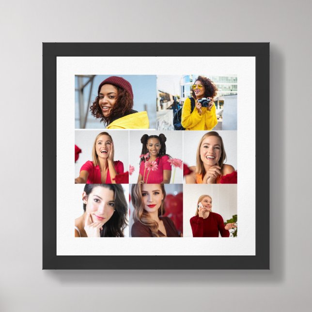 Design Your Own 8 Photo Collage Framed Art (Framed Front)