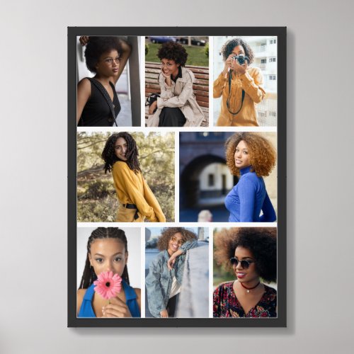 Design Your Own 8 Photo Collage Framed Art