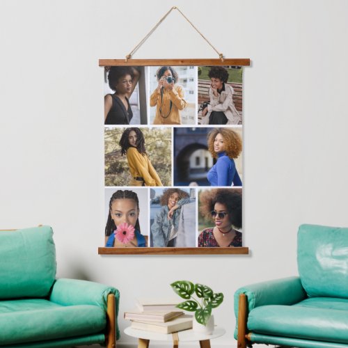 Design Your Own 8 Photo Collage Hanging Tapestry