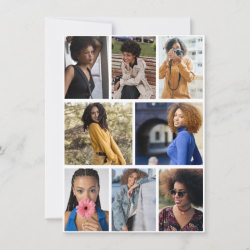 Design Your Own 8 Photo Collage Note Card