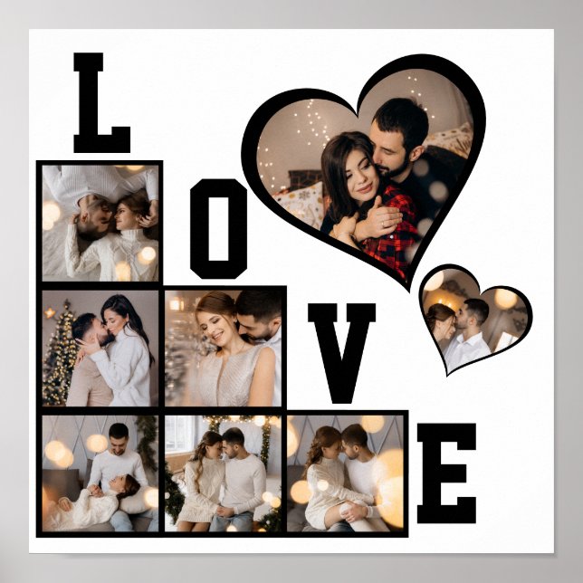 Design Your Own 8 Photo Collage Poster (Front)