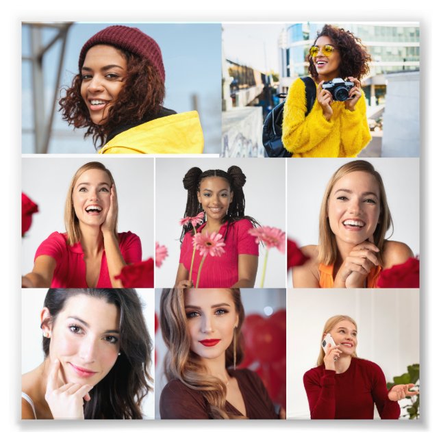 Design Your Own 8 Photo Collage Print (Front)