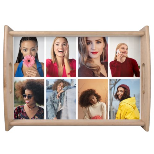 Design Your Own 8 Photo Collage Serving Tray