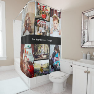 Design Your Own 8 Photo Collage Shower Curtain