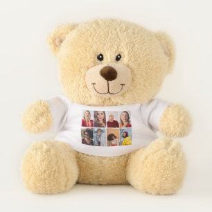 Design Your Own 8 Photo Collage Teddy Bear