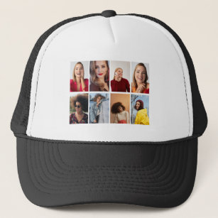 Design Your Own 8 Photo Collage Trucker Hat