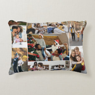 Design Your Own 9 Photo Collage Accent Pillow