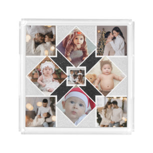 Design Your Own 9 Photo Collage Acrylic Tray