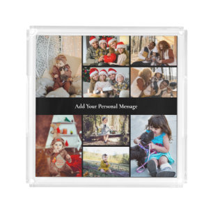 Design Your Own 9 Photo Collage Acrylic Tray
