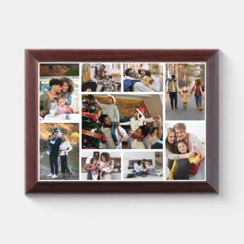 Design Your Own 9 Photo Collage Award Plaque